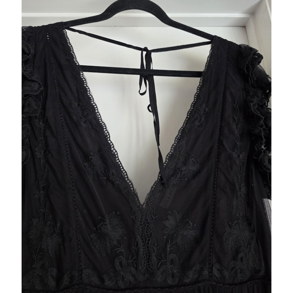 Ulla Johnson Fifi Floral Embroidered Tulle Maxi Dress Size 10 Boho Feminine - Picture 7 of 11